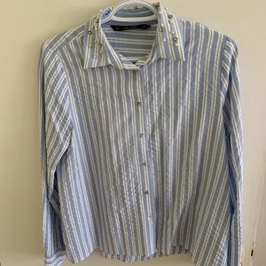 Zara Basic Pearl and Faux Diamond top